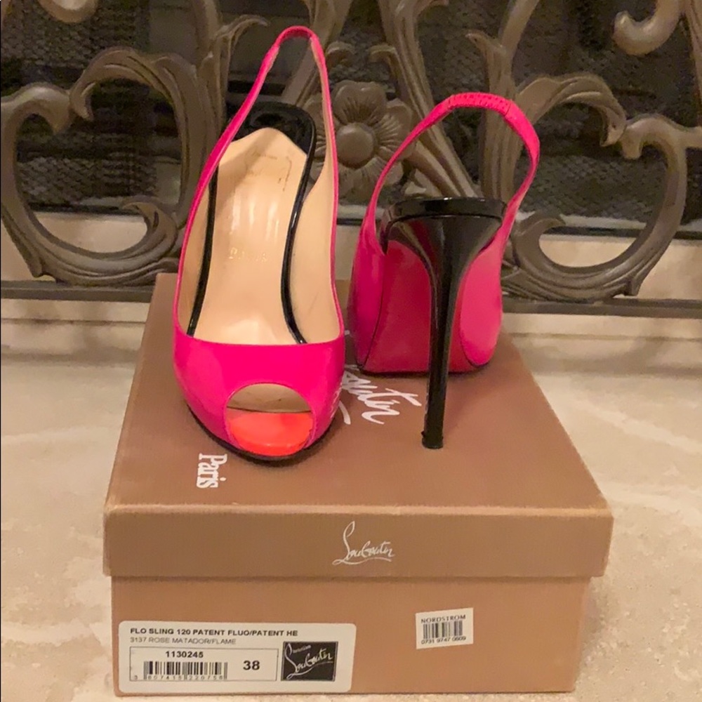 Christian Louboutin slingback heels!